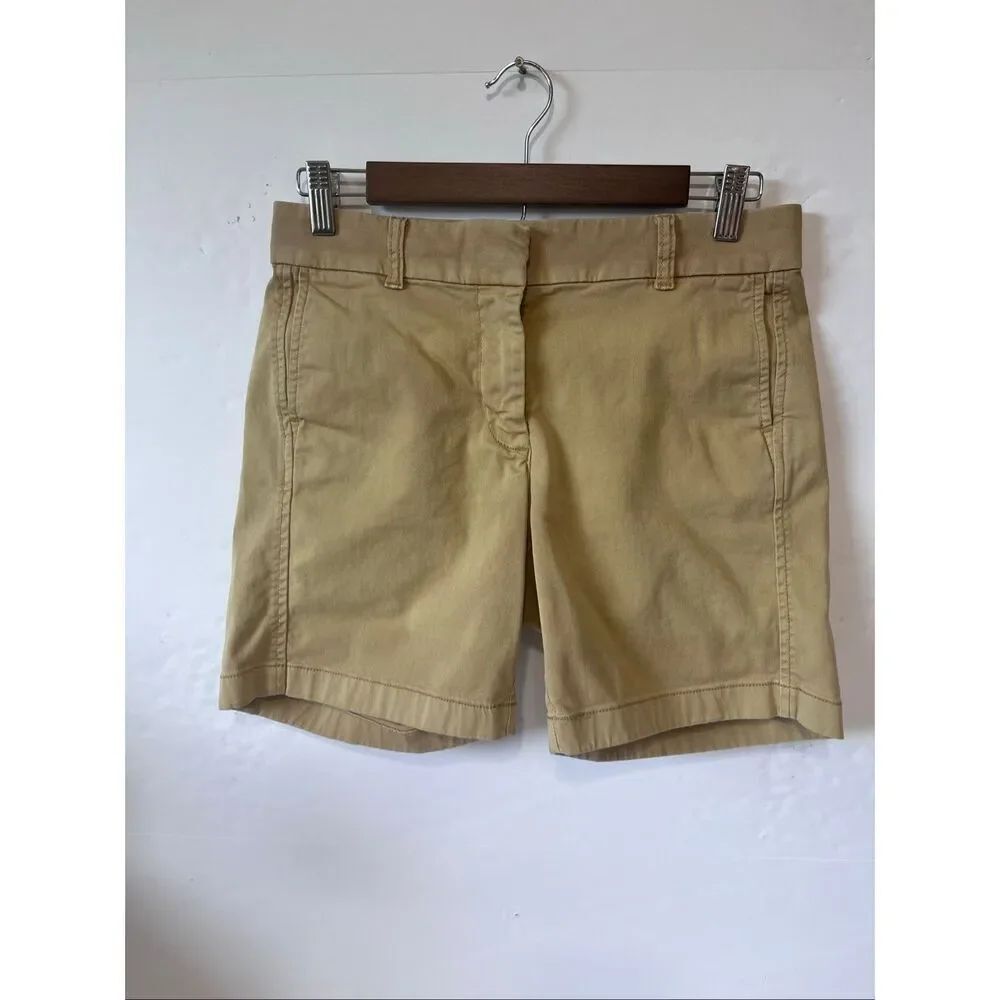 Lands End Mid Rise Chino Shorts Size 4